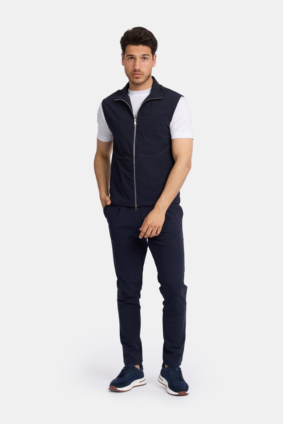 Lorenzo Tailored Gilet — Midnight Black