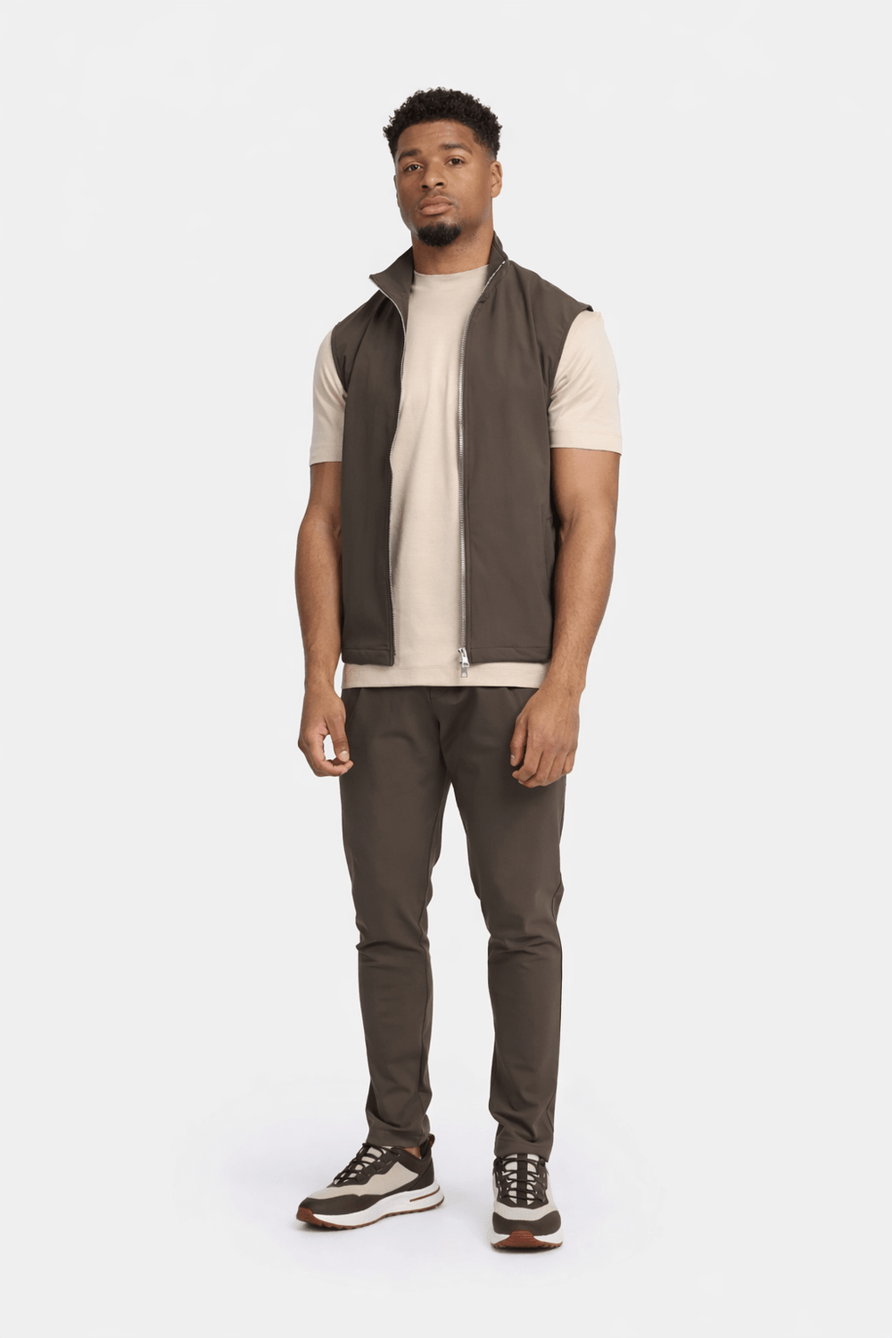 Lorenzo Tailored Gilet — Chocolate Brown