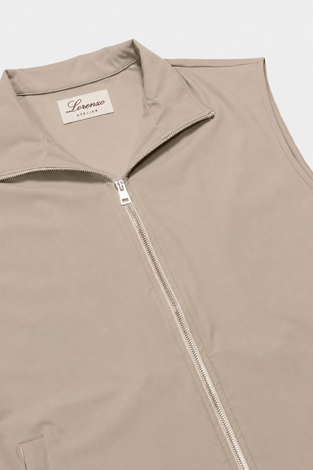 Lorenzo Tailored Gilet — Sand Beige