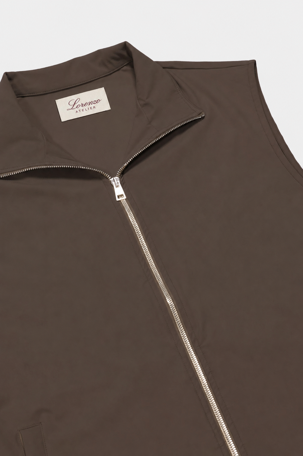 Lorenzo Tailored Gilet — Chocolate Brown